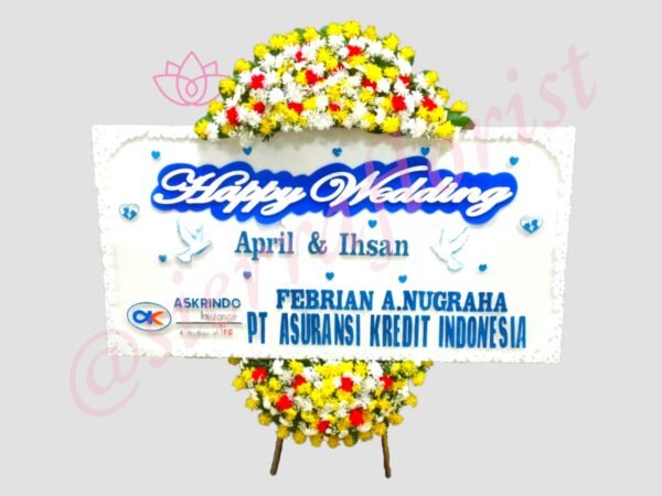 Bunga Papan Wedding 001