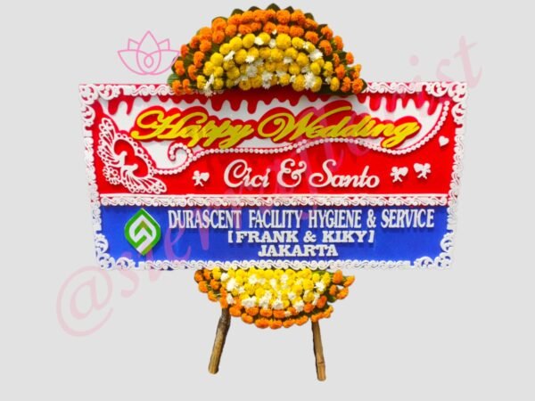 Bunga Papan Wedding 001