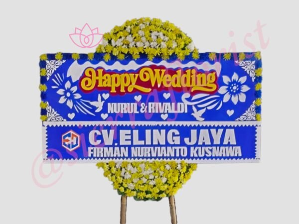 Bunga Papan Wedding 001 - Karangan Bunga Ucapan Selamat Pernikahan