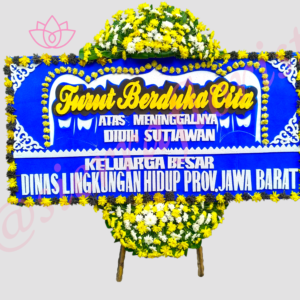 Bunga Papan Turut Berduka Cita Ukuran 2X1M