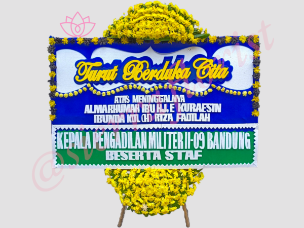 "bunga papan duka cita elegan"